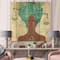 Designart - Portrait of Afro American Woman With Blue Hair I - Modern Print on Natural Pine Wood